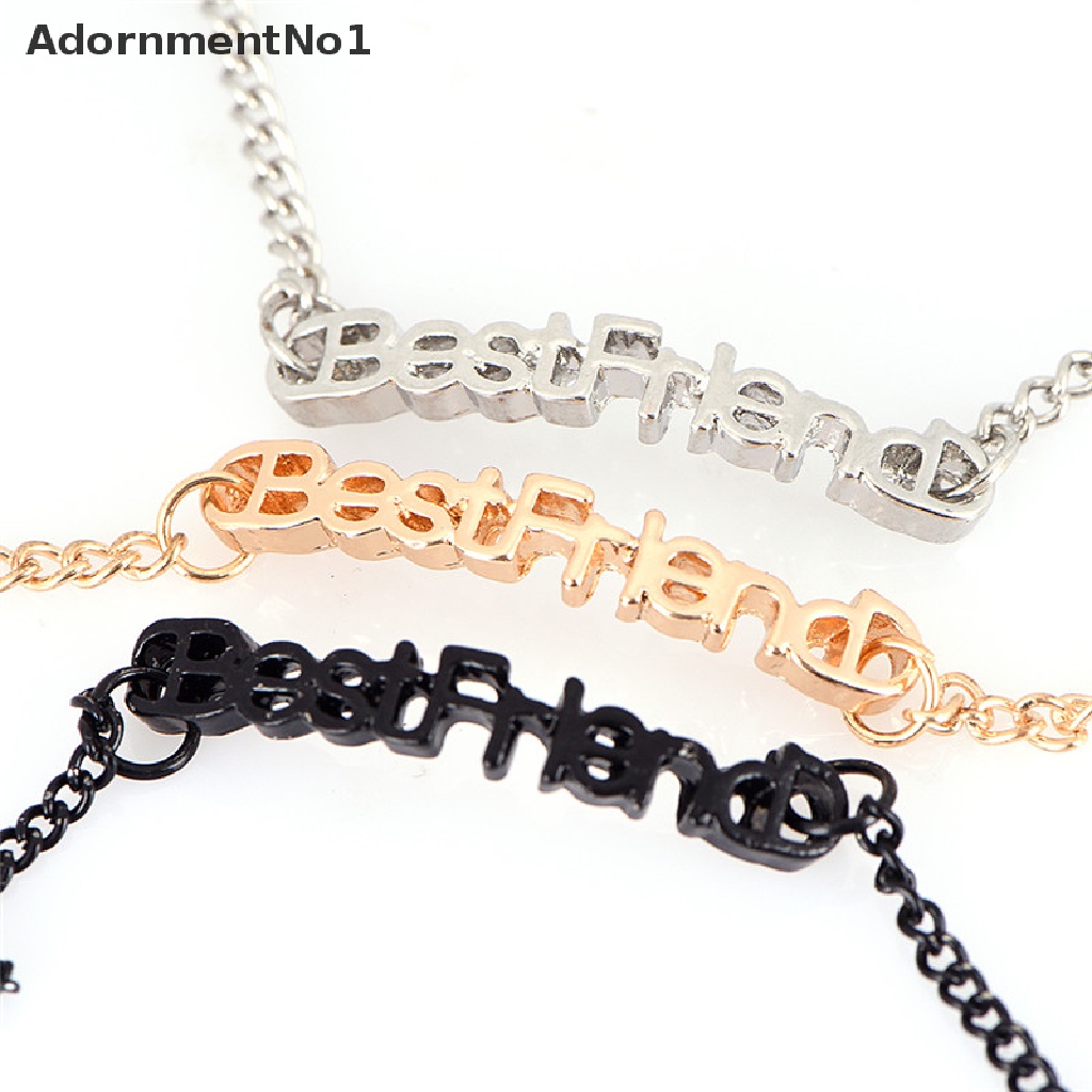 (AdornmentNo1) Gelang Tangan / Kaki Rantai Motif Tulisan Best Friend Untuk Perhiasan Wanita / Hadiah