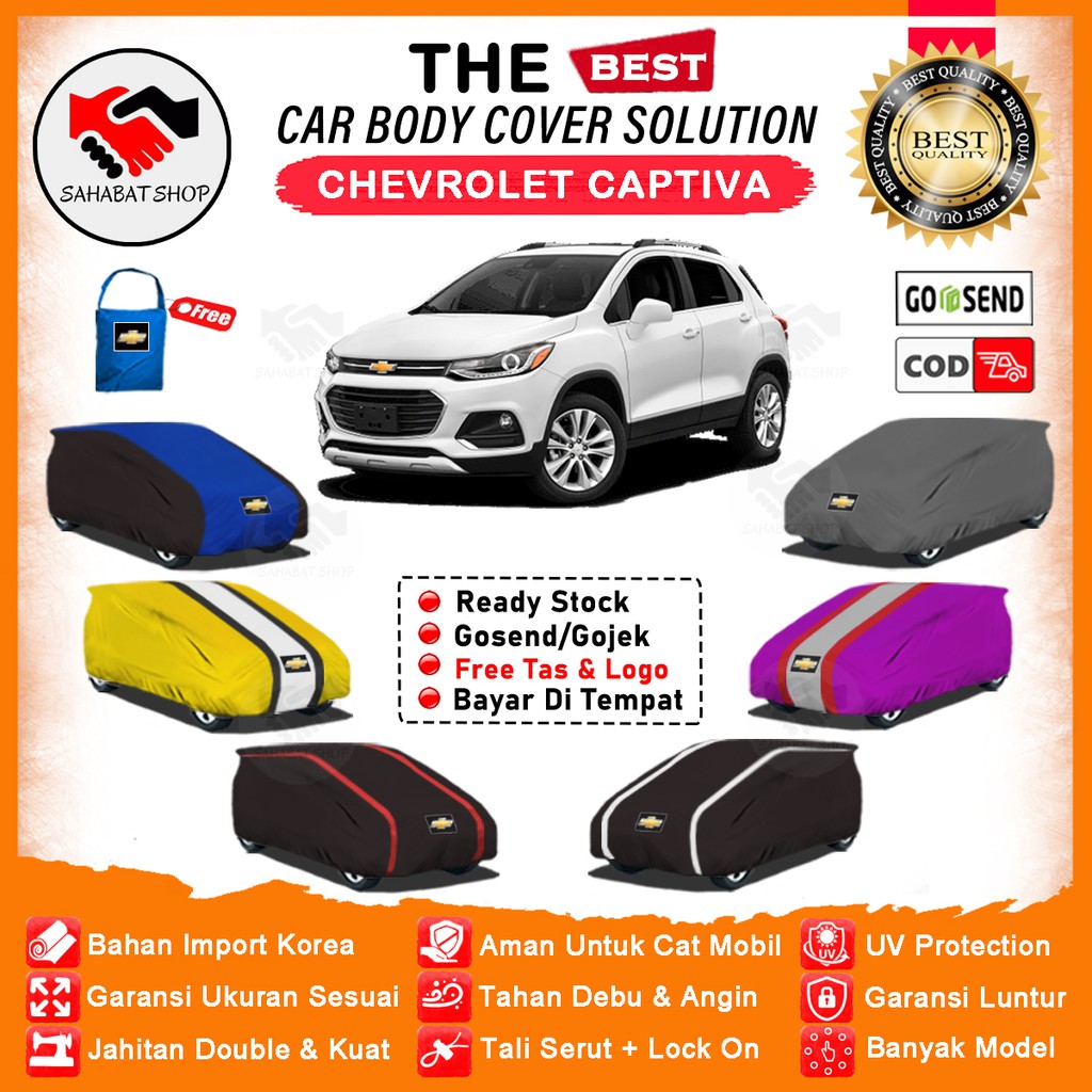 Sahabat Body Cover Mobil Captiva / Sarung Penutup Chevrolet Captiva Outdoor / Mantel Tutup Selimut Jas Pelindung Mantol Prmbungkus Kerudung Kerodong Kelambu Terpal Tutupan Bungkus Mobil Captiva Waterproof Anti Air Model Orange