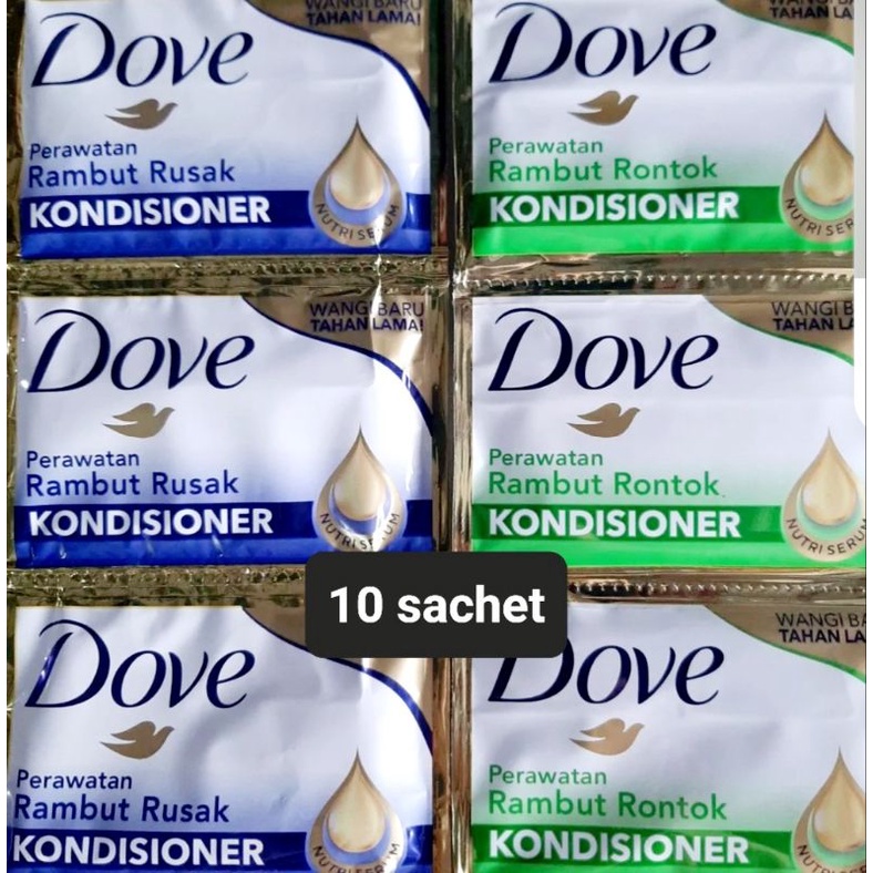 Dove sampo sachet 10 sachet @9 gr murah