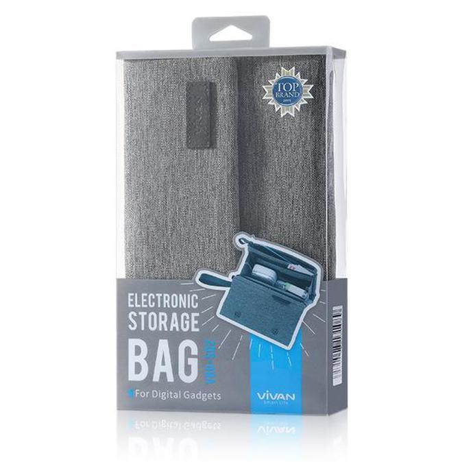 KUALITAS TERBAIK WAISTBAG COWOK MURAH~ VIVAN VBG-S02 ORGANIZER CLUTCH BAG GRAY EKONOMIS