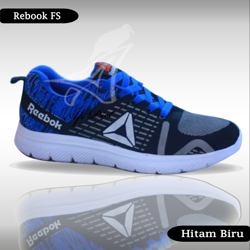 Sepatu sneaker sport biru Rbk_fs original import running sport