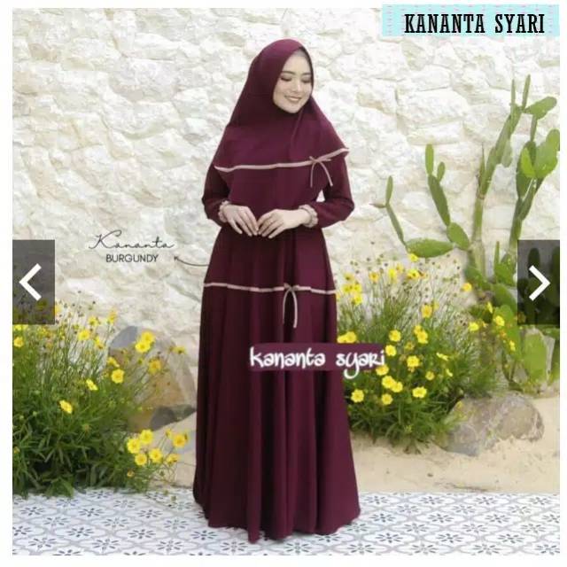 Kananta syari baju gamis pakaian wanita dress fashion muslim