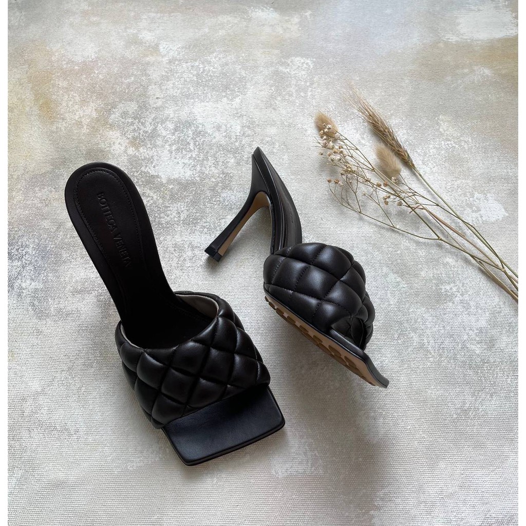 Bottega Veneta Padded Heels 10.5cm In Dark Brown