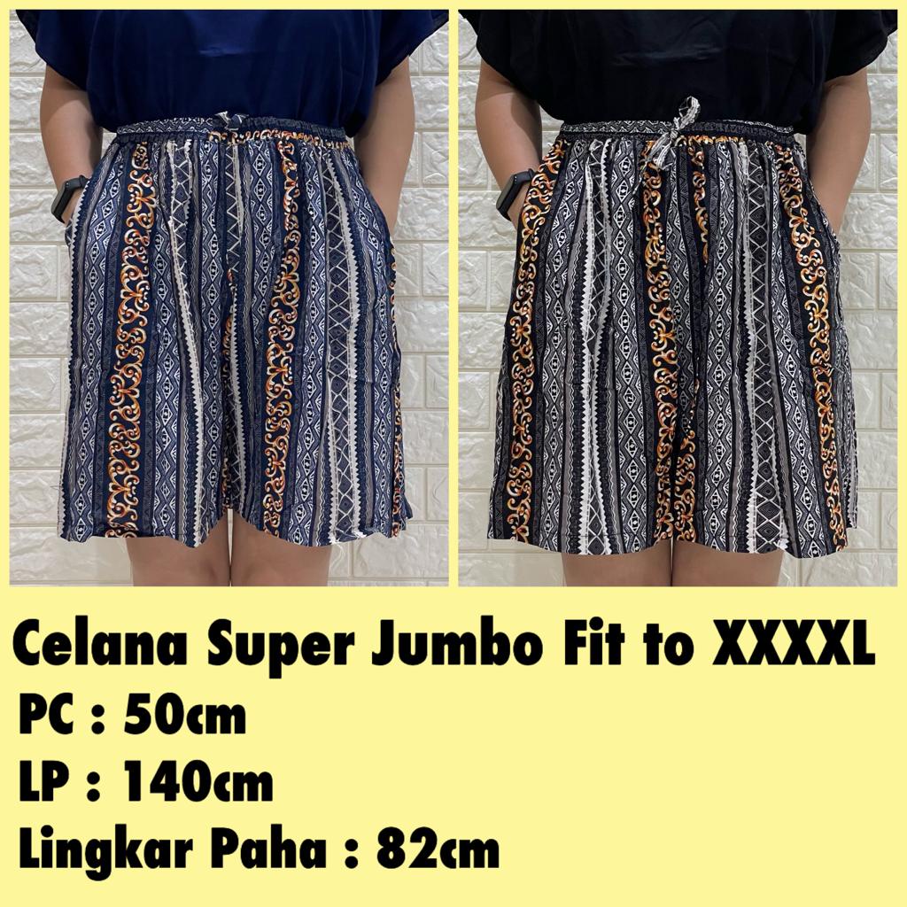 CELANA HOT PANTS WANITA SUPER JUMBO BALI RAYON PREMIUM diatas 100kg MUAT!!! REAL PICT