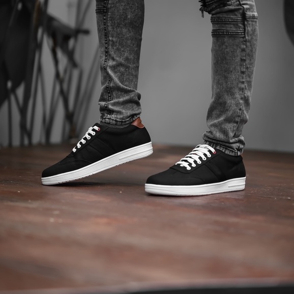 Ian Black | Sepatu Sneakers Pria Casual Polos Original Putih Cowok Ori Footwear | FORIND x ARF