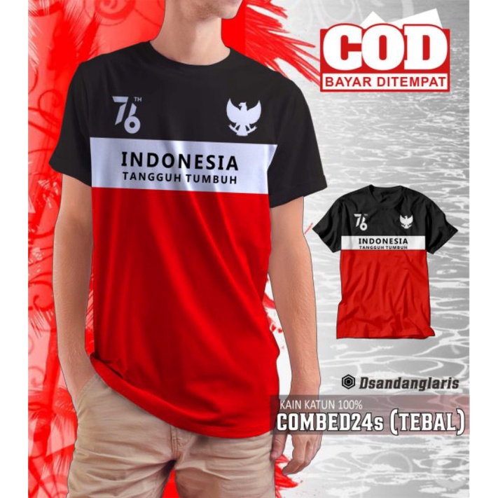 KAOS 17 AGUSTUS KAOS INDONESIA PREMIUM FASHION PRIA