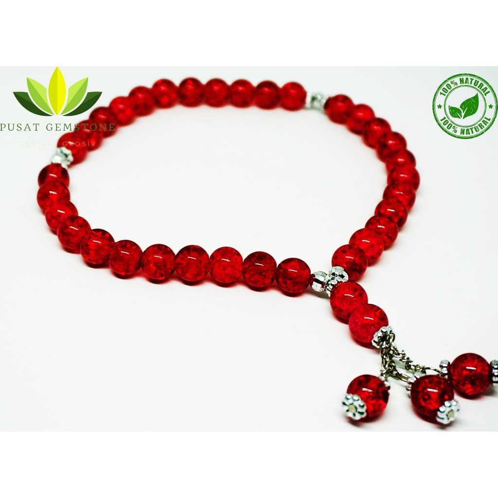 Tasbih Merah Siem Sintetis 33 Butir