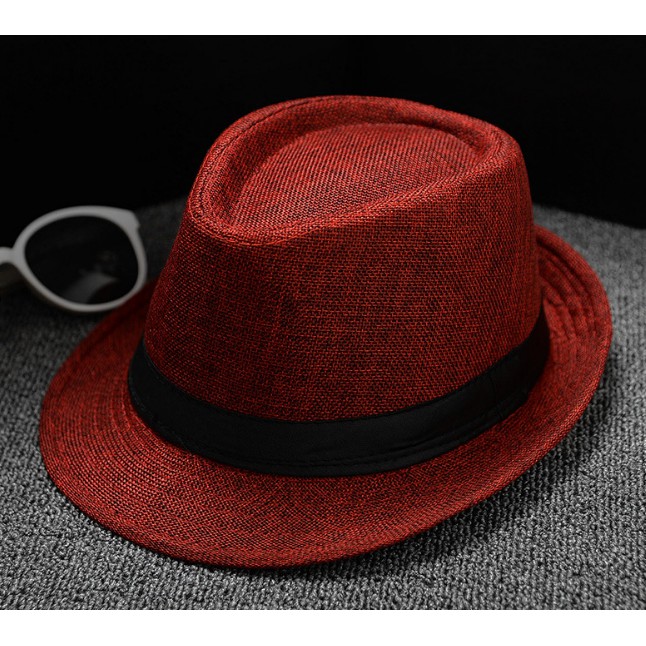 TOPI FEDORA KNITTED MAROON
