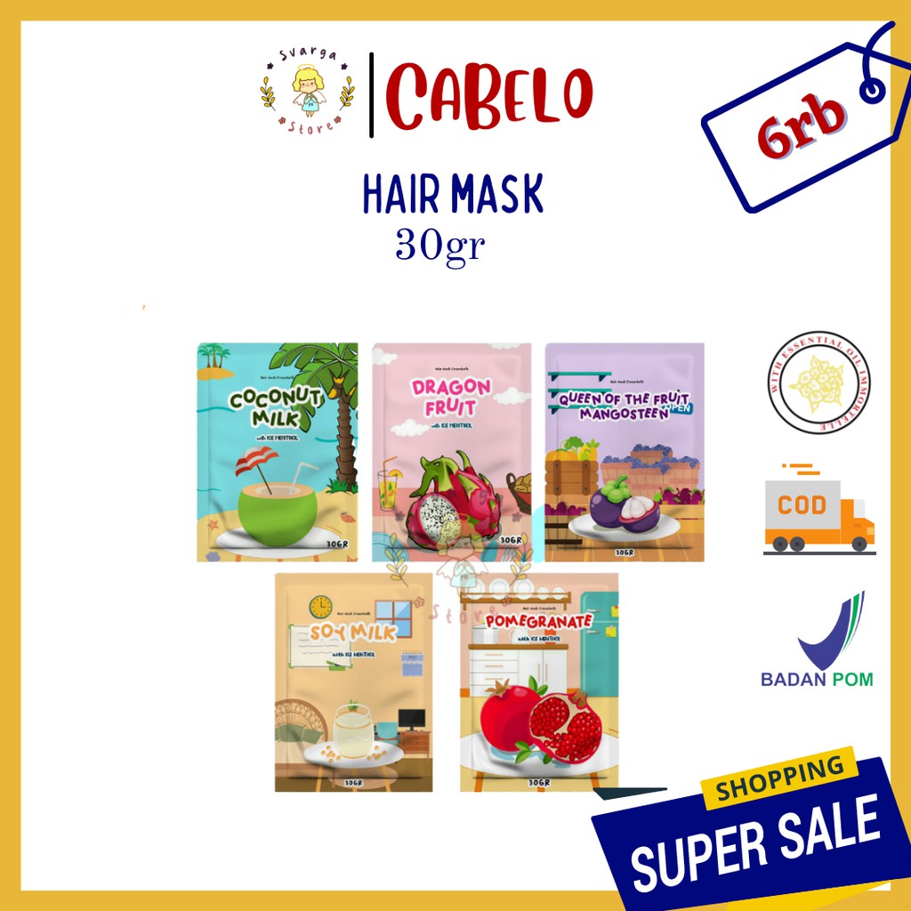 30gr CABELO HAIRMASK | Masker Rambut Cabelo Cultusia