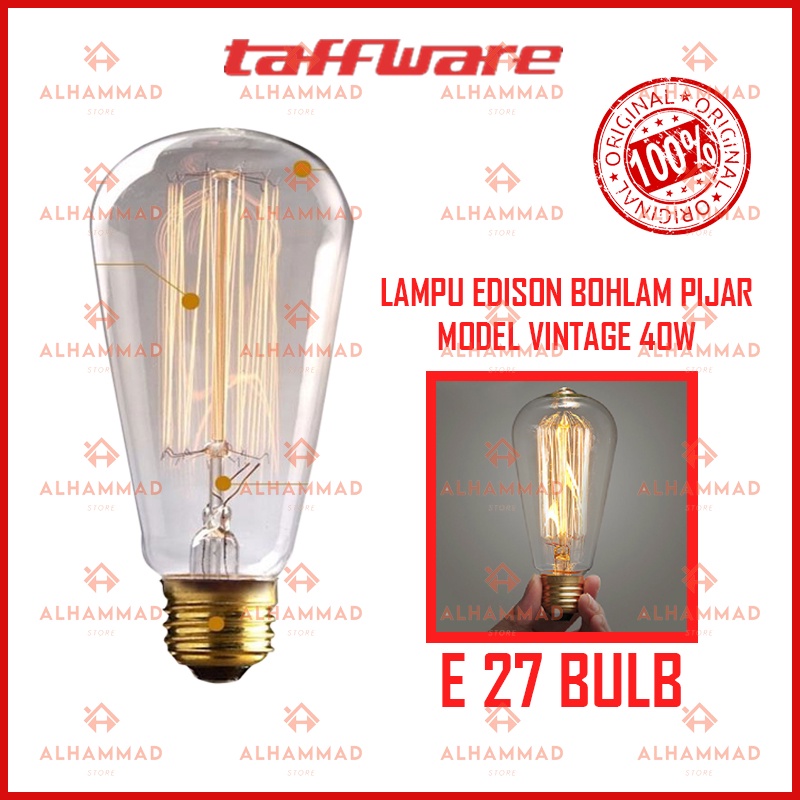 Lampu Pijar Vintage Model Bohlam Edison - 40 W