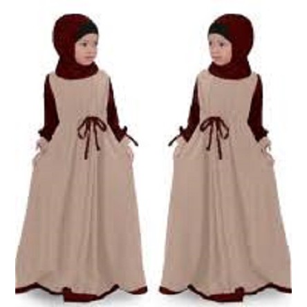 Renata Dress Kids 6 10thn Balotelly Baju Gamis Anak Trendy Modern Baju Polos Muslim Baju Main Simple Shopee Indonesia