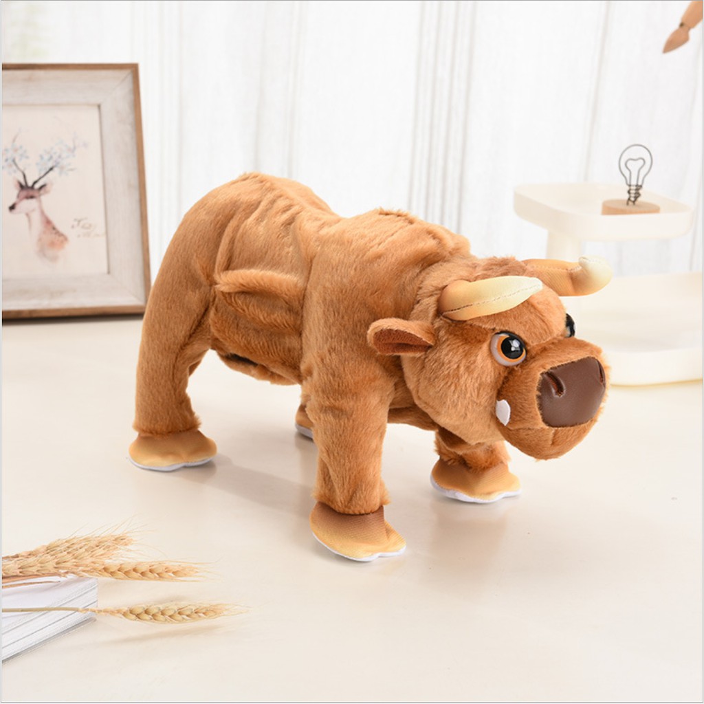 Mainan Anak Boneka Banteng MATADOR Joget/Berjalan/Melompat dengan Music/Boneka sapi/