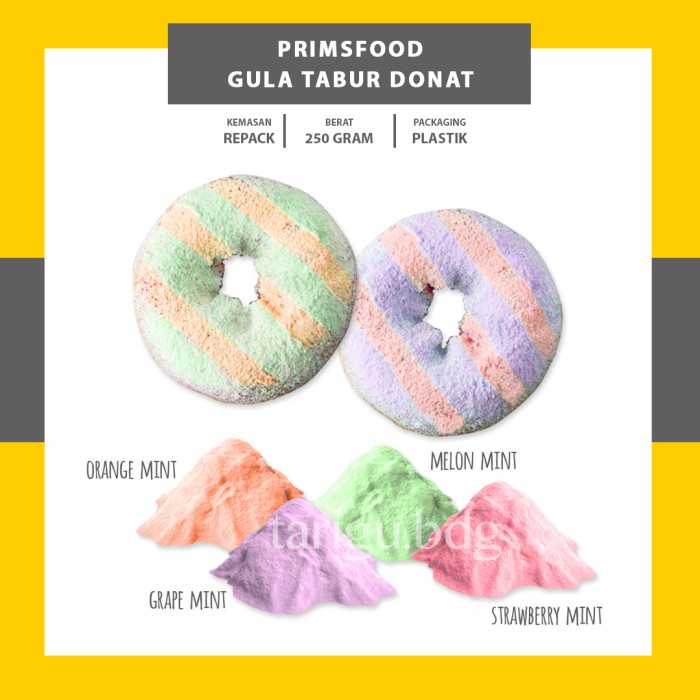 

d00gg Gula Tabur Donat Warna 250Gr - Gula Donat Warna - Gula Icing Dingin - Orange Mint Xz20X1Z11