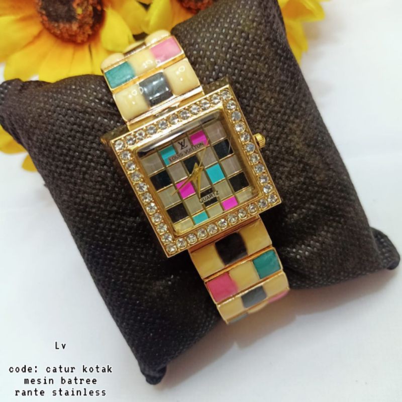 jam tangan wanita mewah LV premium by zellshop