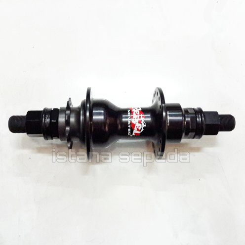 NEW HUB / FREEHUB BELAKANG SEPEDA BMX MERK NOVATEC 176SB REBEL BLACK HITAM + COG GIR 9T SUARA