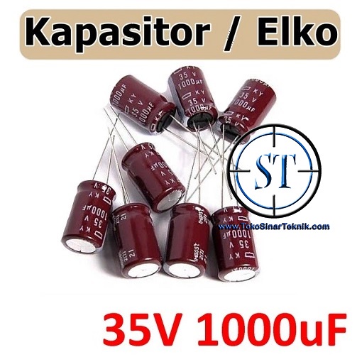 Elco Elko Kapasitor Capacitor 1000/35 1000uF/35v 1000/35V 1000/35V 1000uF/35 1000/35V 1000uf 35v HIGH QUALITY Isi Full Mengkilap