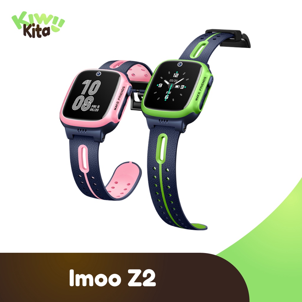 imoo Watch Phone Z2 Green HD Wide Angle Video Call Jam Anak Pintar Waterproof Garansi Resmi