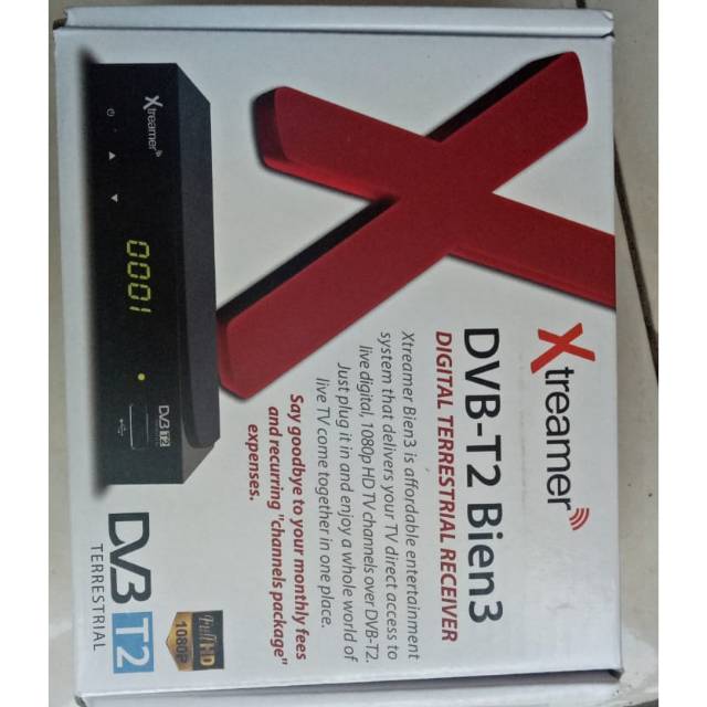 Xtreamer Bien 3 Set Top Box DVB-T2 dan Media Player Hitam