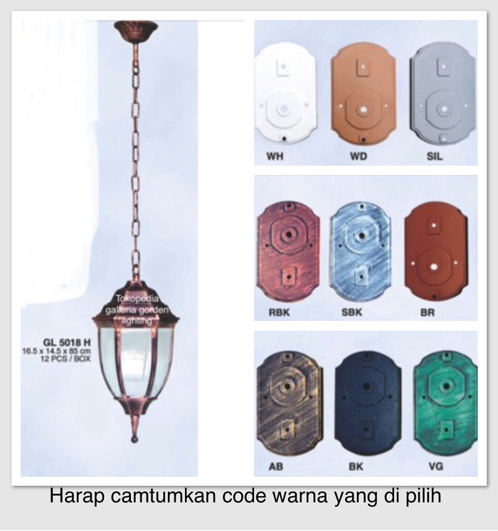 lampu gantung dekorasi teras rumah exterior 5018 H