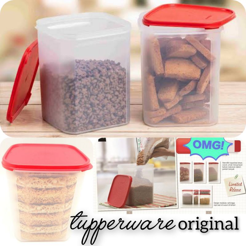 Tupperware Jumbo Tempat Beras Tepung Kerupuk Keripik Snack Kue Promo