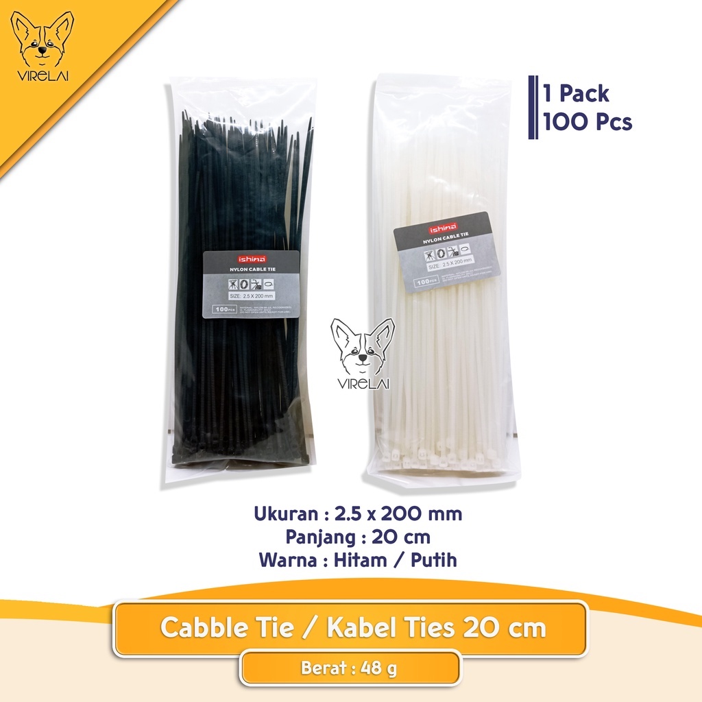 [100 Pcs] Kabel ties 20CM Cable tie EKONOMIS MURAH