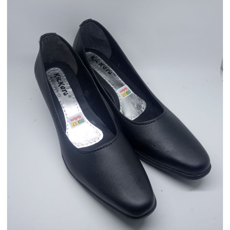 Terbaru Sepatu Kerja Pantofel Wanita Kickers / Sepatu Kantor Wanita Hitam / Sepatu Kerja Guru Kickers