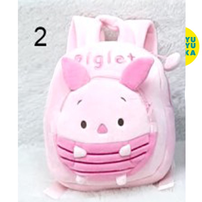 Tas Ransel anak Paud baby kids TSUM-tsum PIGLET POOH MINNIE MOUSE donal DUCK marie CAT GOOFY DOG tiger