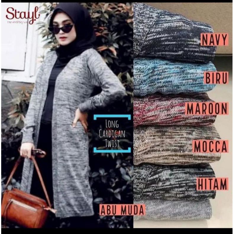 [COD]CARDIGAN TWIST/RAJUT CARDIGAN OVERSIZE PANJANG