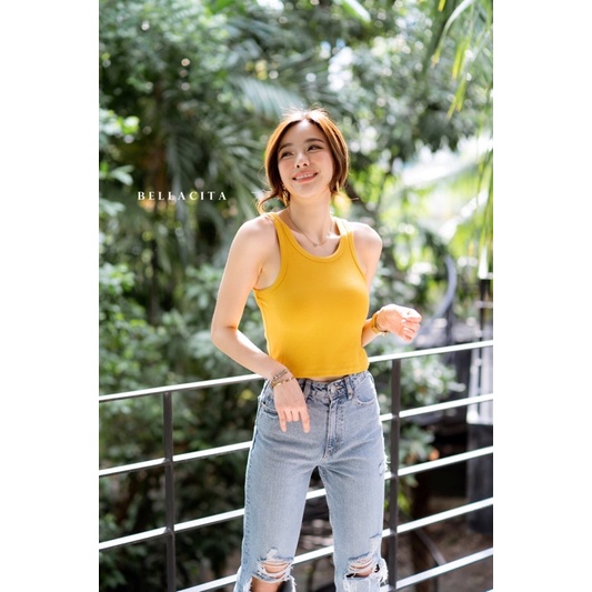 KAOS BELLACITA TANK TOP CROP TOP IMPORT BANGKOK (BJBLC673)