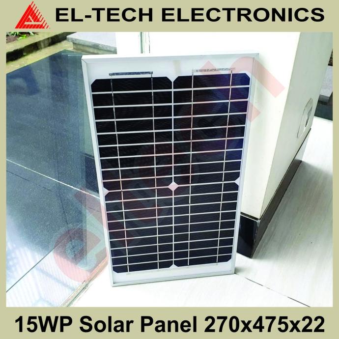 15WP 18V 22x270x475mm Solar Cell Panel Tenaga Matahari Surya Mono CL elt3ch Juara