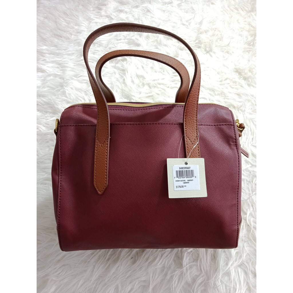 Fossil Sydney Satchel Cabernet