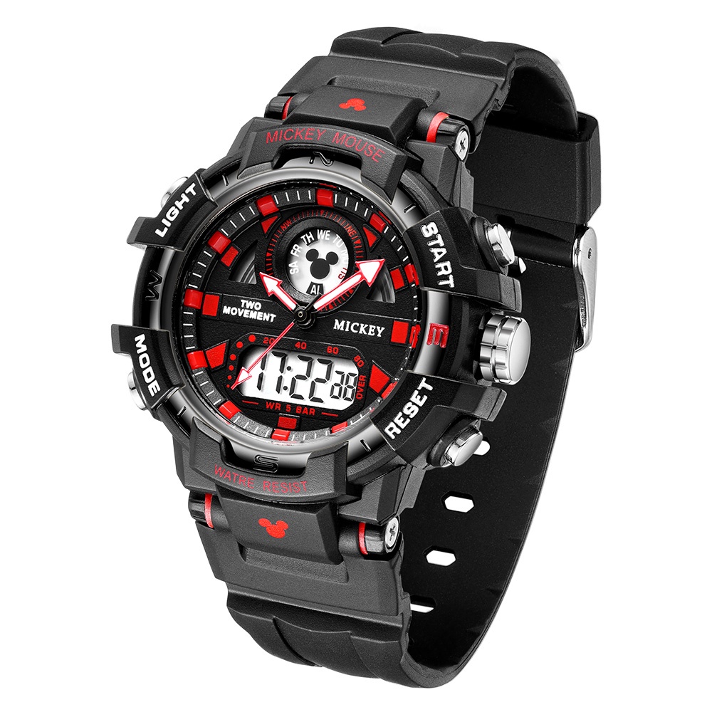 Disney 15059 15065 Mickey Jam Tangan Sports Analog Digital Remaja Dewasa Unisex