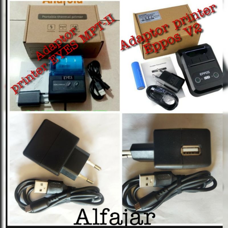 Adaptor Printer mini Eyes MPT-II Charger Thermal eppos V2 Kabel micro usb