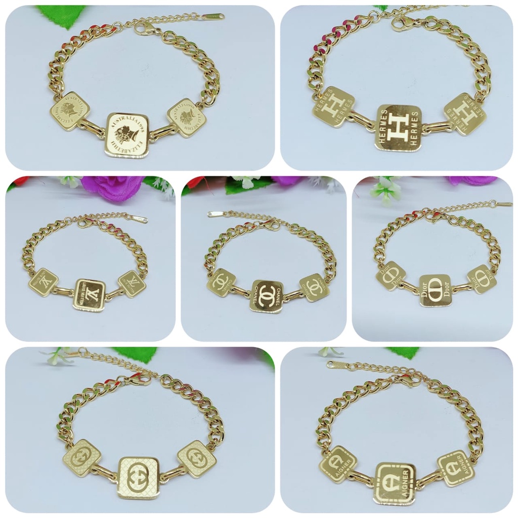 Gelang titanium perhiasan fashion 0330-0337