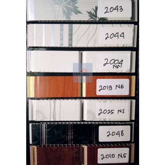 Plafon PVC / Plavon PVC genius ketebalan 8mm aneka motif (harga tertera /m)