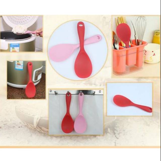 Centong nasi silikon sendok nasi silikon tahan panas