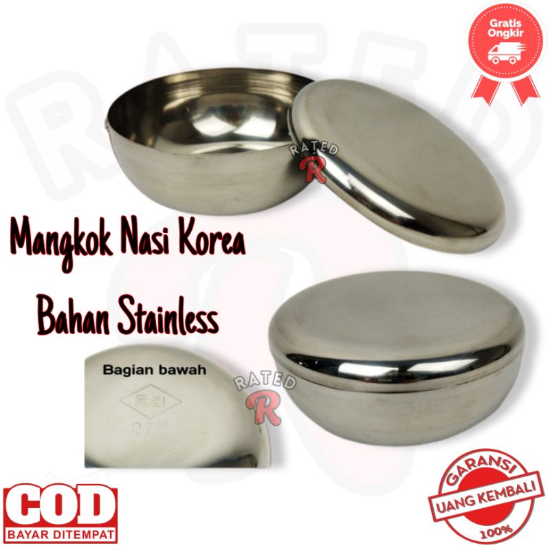 Jual Mangkok Nasi Korean Stainless Mangkuk Nasi Mangkok Korea Stainless Korean Rice Bowl