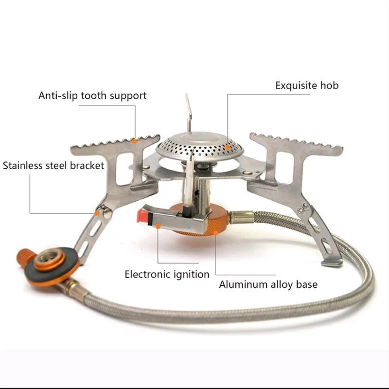 KOMPOR ULTRALIGHT PORTABEL Camping include BOX dan ADAPTER GAS