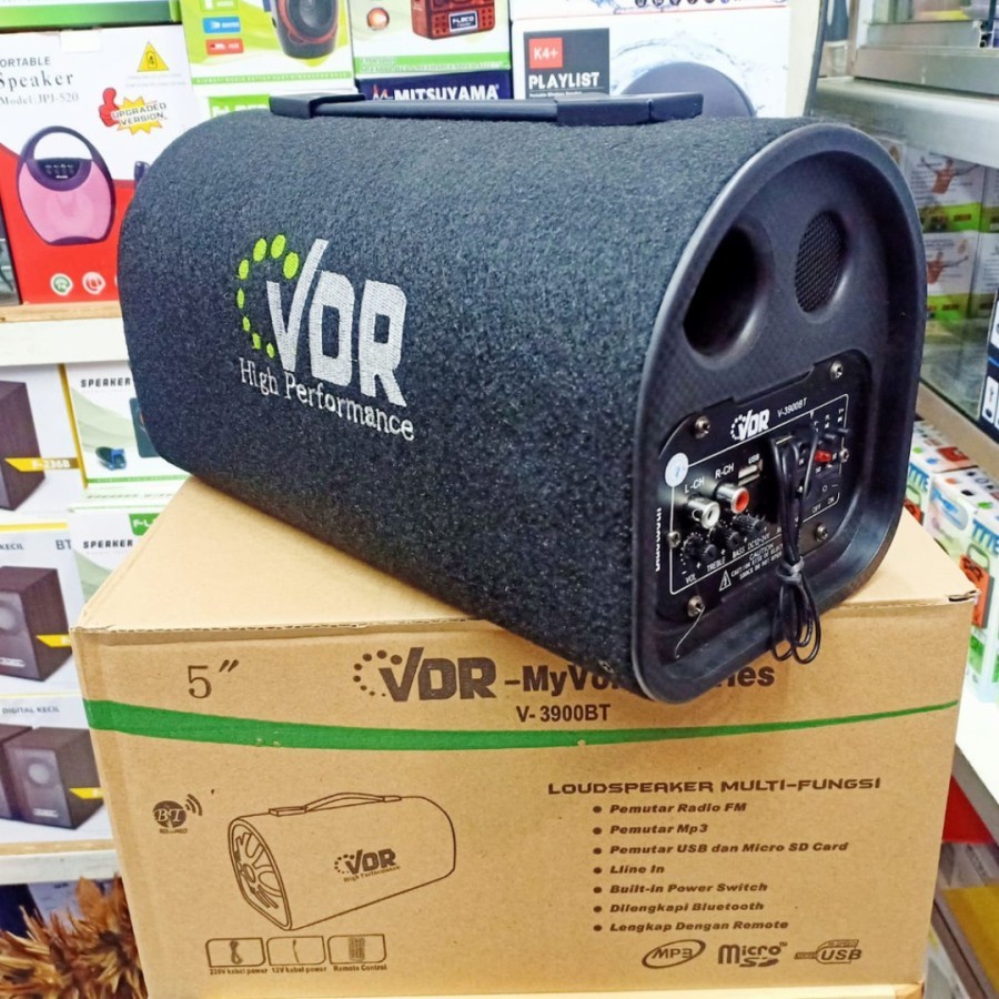 COD SPEAKER BLUETOOTH TABUNG VDR 5 INCH V-3900BT SUPER BASS//SPEAKER SALON AKTIF X-BASS VDR V-3900BT