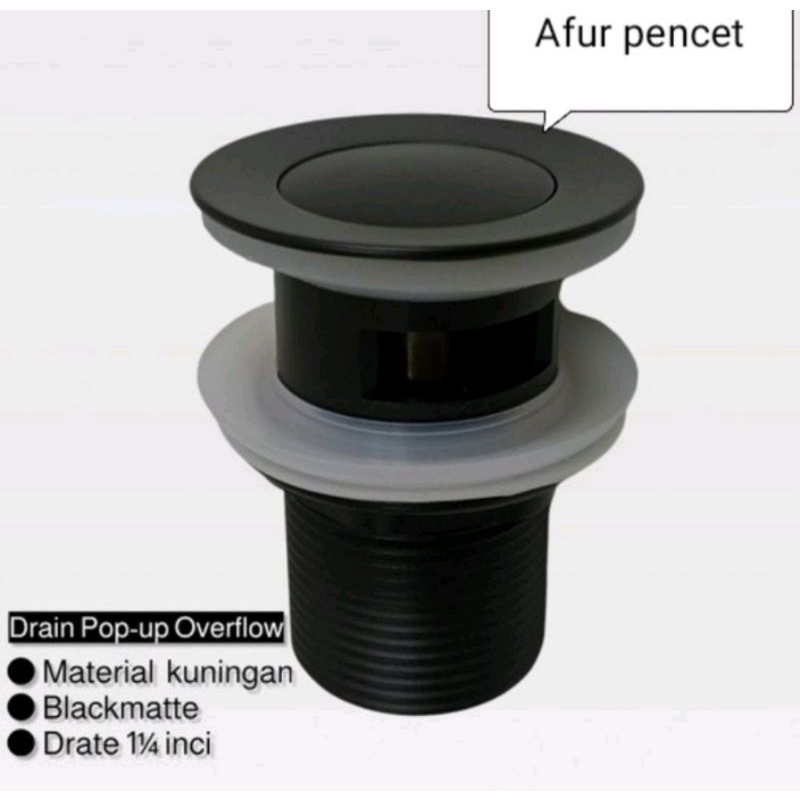 Afur wastafel kuningan hitam / Afur wastafel black