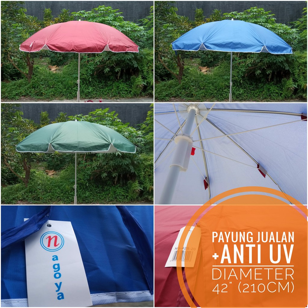 Payung Pantai Tenda Jualan Jumbo Anti UV 42&quot;(210cm) Parasol Original Osaka/Nagoya