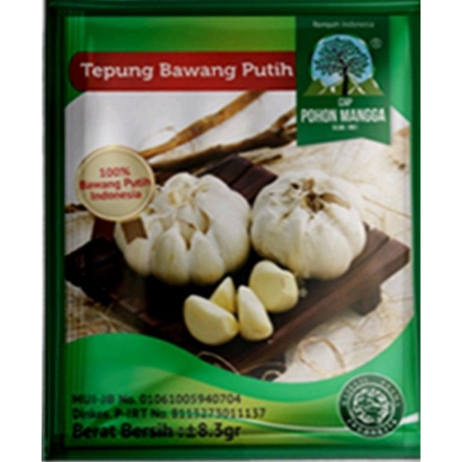 

Tepung Bawang Putih Sachet Cap Pohon Mangga