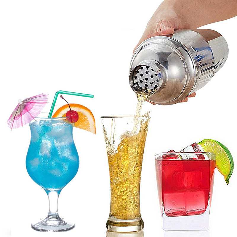 Shaker Cocktail Stainless Steel 6 in1 Bartender Bar 550ml Alat Pengocok Minuman