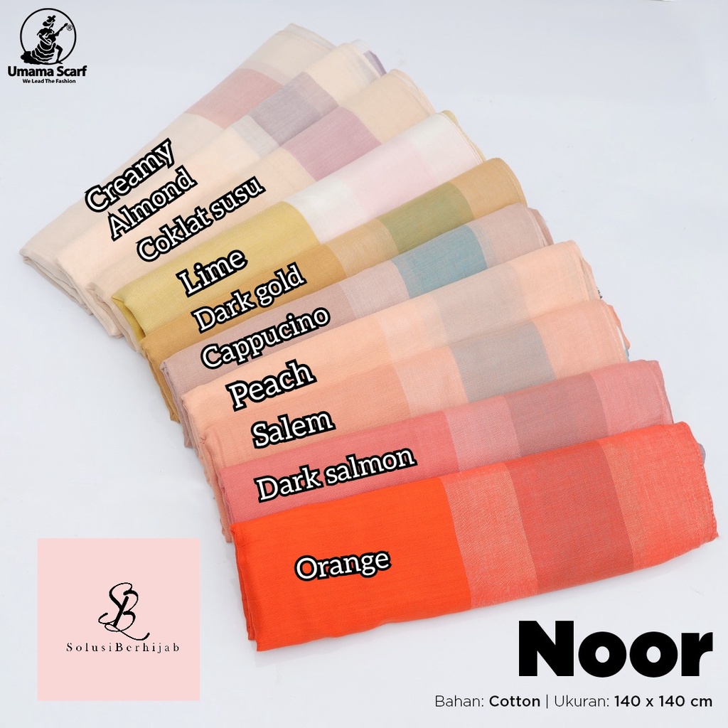 [PILIH WARNA] HIJAB SEGI EMPAT JUMBO SYAR'I NOOR ORI UMAMA 140 X 140 CM SYARI BEST SELLER 1 BEST