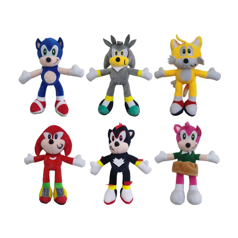 Mainan Boneka Stuffed Plush Sonic the Hedgehog 20CM Dengan Gantungan Kunci