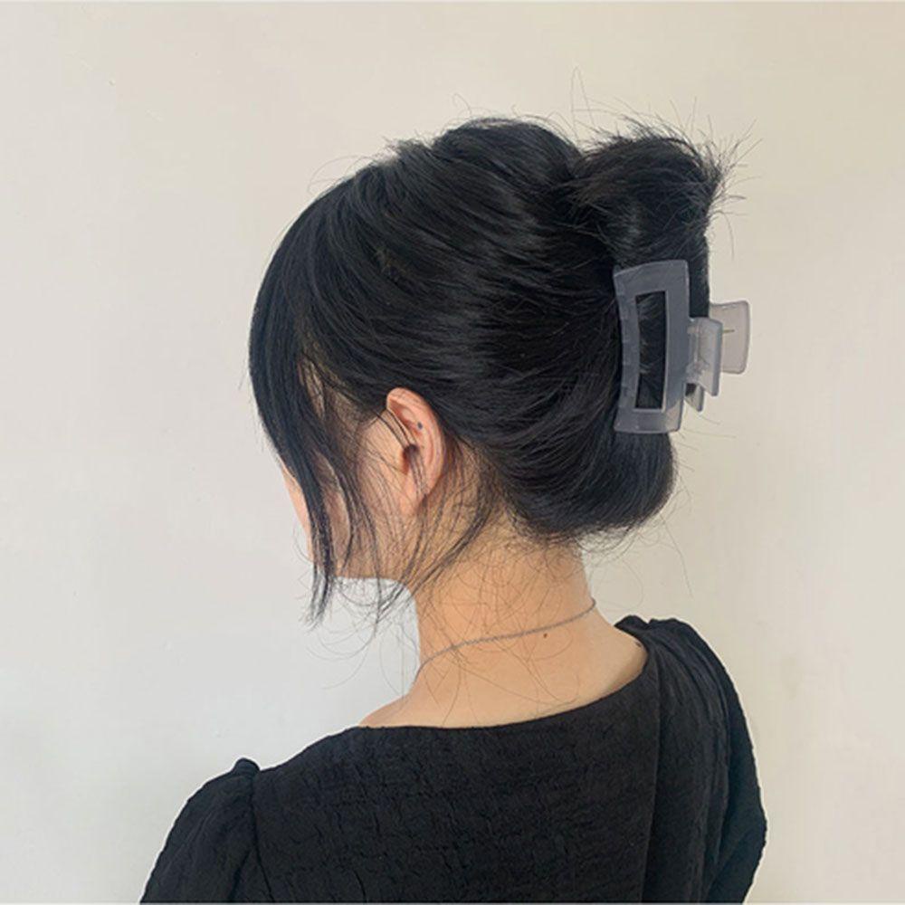 Agustina Hair Claw Disk Hair Aksesoris Rambut Anak Perempuan Jepit Mandi Warna Solid Plastik Grab Clips