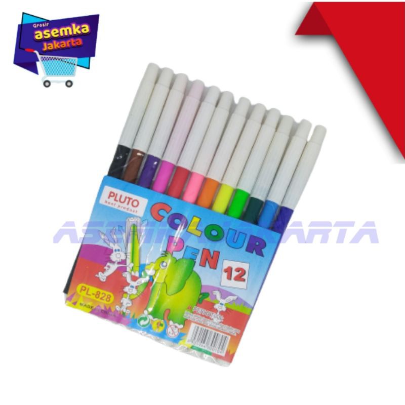 Spidol Warna 6set spidol 12warna Pluto Best Produk