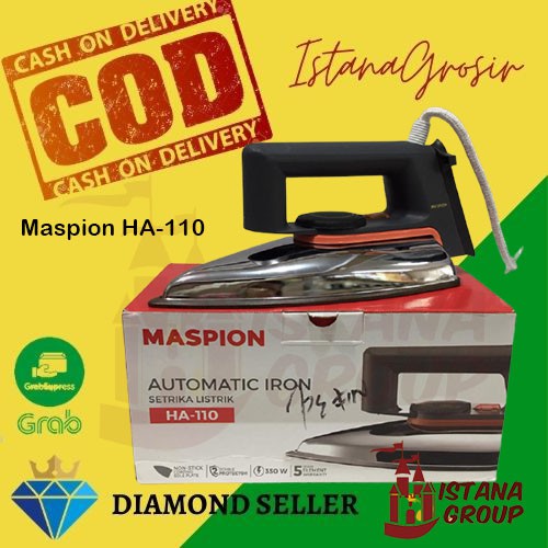 Setrika Maspion HA 110  HA110 Strika Setrikaan Uap Laundry Listrik Phillips Maspion Philip Mini