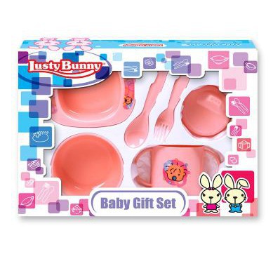 LUSTY BUNNY - BABY GIFT SET 6 PCS LB-1419 / SET PERLENGKAPAN MAKAN BAYI