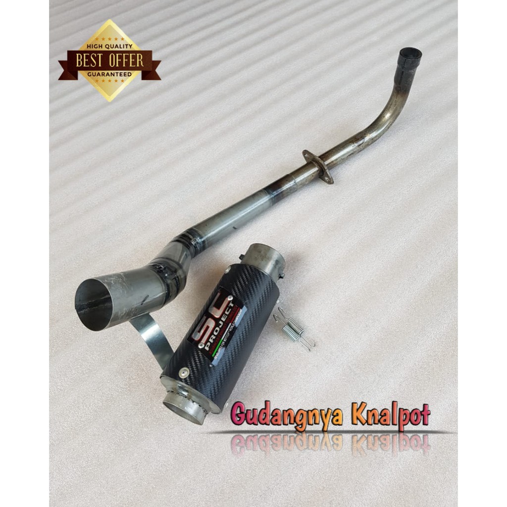 KNALPOT RACING KOLONG SC PROJECT SUPRA FIT NEW - SUPRA X 100 CARBON